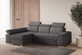 Ecksofa Toronto – Grau – Ottomane links
