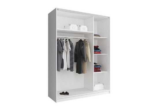 Kleiderschrank 200 cm, 150 cm - MALAGA - Perfekte Ordnung in elegantem Stil.