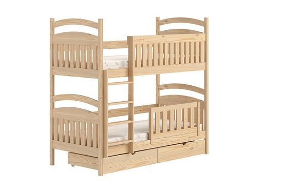 Etagenbett 97 cm - Amely - Umweltfreundliches Bett mit Leiter.