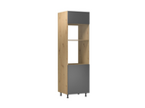 Nexa Küchenmöbel-Set KÜ03-L – Woodline & Grau – Stilvolle 460 cm Küchenlösung mit maximalem Stauraum und moderner Eleganz