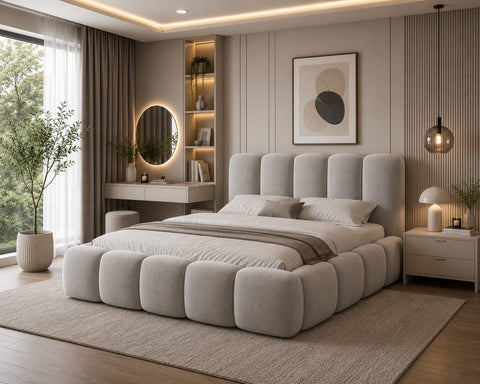 Polsterbett Bett 18 Riviera – Hellgrau