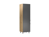 Nexa Küchenmöbel-Set KÜ03-L – Woodline & Grau – Stilvolle 460 cm Küchenlösung mit maximalem Stauraum und moderner Eleganz