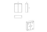 Badezimmerspiegelschrank - Bali Grey - Elegante Organisation Ihres Raumes. - ROYAL24_MARKT