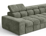 Ecksofa Bianco – Wintermoos – Ottomane rechts