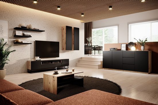 Wohnzimmer Hängeschrank - LOFTIA - Eleganter Wandschrank für Ihre Utensilien.