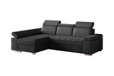 Ecksofa Toronto – Dunkelgrau – Ottomane links