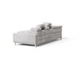 Ecksofa Bun – Hellgrau – Ottomane links