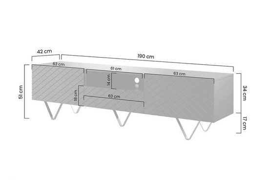 TV-Schrank - SCALIA - Modernes Design, das zu allen Dekoren passt.