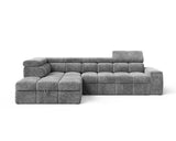 Ecksofa Bianco – Grau – Ottomane links