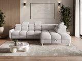 Ecksofa Bun – Hellgrau – Ottomane rechts