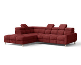 Ecksofa Bun – Rot – Ottomane links