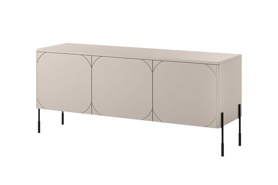 TV-Schrank - SONATIA - Enthält Regale zur Aufbewahrung von Zubehör.