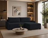 Ecksofa Loco – Schwarz – Ottomane rechts