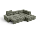 Ecksofa Bianco – Wintermoos – Ottomane rechts