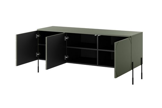 TV-Schrank - SONATIA - Enthält Regale zur Aufbewahrung von Zubehör.