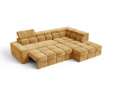Ecksofa Bianco – Goldgelb – Ottomane rechts