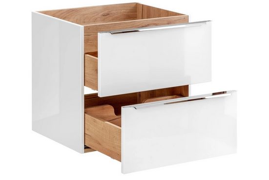 Waschbeckenschrank - Capri White - Intelligente Lösungen für stilvolle Badezimmerorganisation.