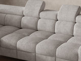 Ecksofa Bun – Hellgrau – Ottomane links