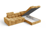 Ecksofa Bianco – Goldgelb – Ottomane rechts