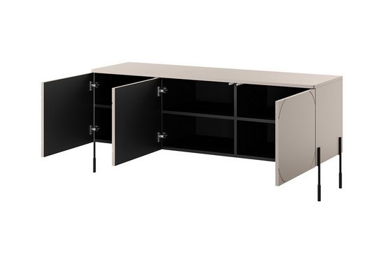 TV-Schrank - SONATIA - Enthält Regale zur Aufbewahrung von Zubehör.