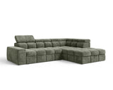 Ecksofa Bianco – Wintermoos – Ottomane rechts