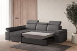 Ecksofa Toronto – Grau – Ottomane links