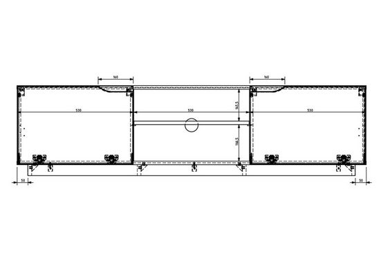 TV-Schrank 160 cm - LOFTIA - Design und Leistung in Einklang bringen.