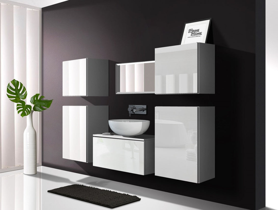 Badmöbel-Set Exklusive Badmöbel 2024/Hochwertige Designs für zeitgemäße Badezimmer, (Komplett Set, 6-St., ALIUS 19)