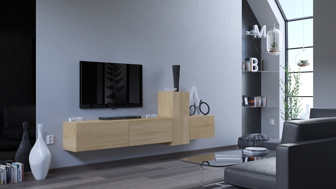 Wohnwand -  Erlebe Luxus  Beste Materialien im stilvollen Wohnzimmer, Anabel N60.