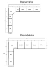 Küchenzeile Velmora Weiß Küchenzeile KÜ-AS-001 – 540 cm – Hochglanz MDF Fronten