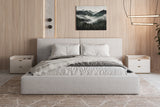Polsterbett 06 Bouclé – Arena - Modernes Bett mit Bettkasten und Metall-Lattenrost