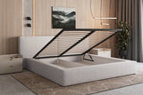 Polsterbett 06 Bouclé – Arena - Modernes Bett mit Bettkasten und Metall-Lattenrost