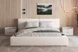 Polsterbett 06 Bouclé – Arena - Modernes Bett mit Bettkasten und Metall-Lattenrost