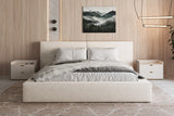 Polsterbett 06 Bouclé – Arena - Modernes Bett mit Bettkasten und Metall-Lattenrost