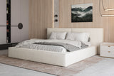 Polsterbett 06 Bouclé – Arena - Modernes Bett mit Bettkasten und Metall-Lattenrost