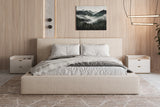 Polsterbett 06 Bouclé – Arena - Modernes Bett mit Bettkasten und Metall-Lattenrost