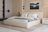 Polsterbett 06 Bouclé – Arena - Modernes Bett mit Bettkasten und Metall-Lattenrost