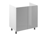 Küchenzeile - Aspen - Grau (Hochglanz) - K35-G200 cm - ROYAL24_MARKT