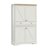 Bellmont Sideboard mit 4 Türen und 1 Schublade – Opalweiß / Cremona Eiche