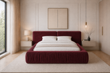 Polsterbett – Bett 08 – Rivera – Bett mit Metall-Lattenrost und Bettkasten