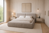 Polsterbett – Bett 08 – Rivera – Bett mit Metall-Lattenrost und Bettkasten