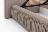 Polsterbett – Bett 08 – Rivera – Bett mit Metall-Lattenrost und Bettkasten
