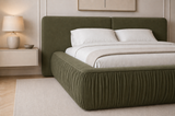 Polsterbett – Bett 08 – Rivera – Bett mit Metall-Lattenrost und Bettkasten