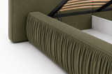Polsterbett – Bett 08 – Rivera – Bett mit Metall-Lattenrost und Bettkasten