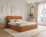 Polsterbett – Bett 17 – Aragon – Gepolstertes Bett mit Metall-Lattenrost