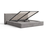 Polsterbett 06 Bouclé – Tresor - Bett mit Bettkasten, Metall-Lattenrost und modernem Design
