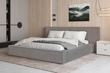 Polsterbett 06 Bouclé – Tresor - Bett mit Bettkasten, Metall-Lattenrost und modernem Design