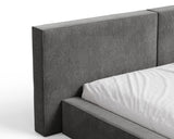 Polsterbett 06 Bouclé – Tresor - Bett mit Bettkasten, Metall-Lattenrost und modernem Design