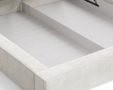 Polsterbett 06 Bouclé – Tresor - Bett mit Bettkasten, Metall-Lattenrost und modernem Design