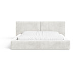 Polsterbett 06 Bouclé – Tresor - Bett mit Bettkasten, Metall-Lattenrost und modernem Design